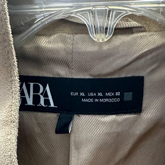 Zara faux suede jacket bomber - New without tag - size XL - Picture 10 of 11